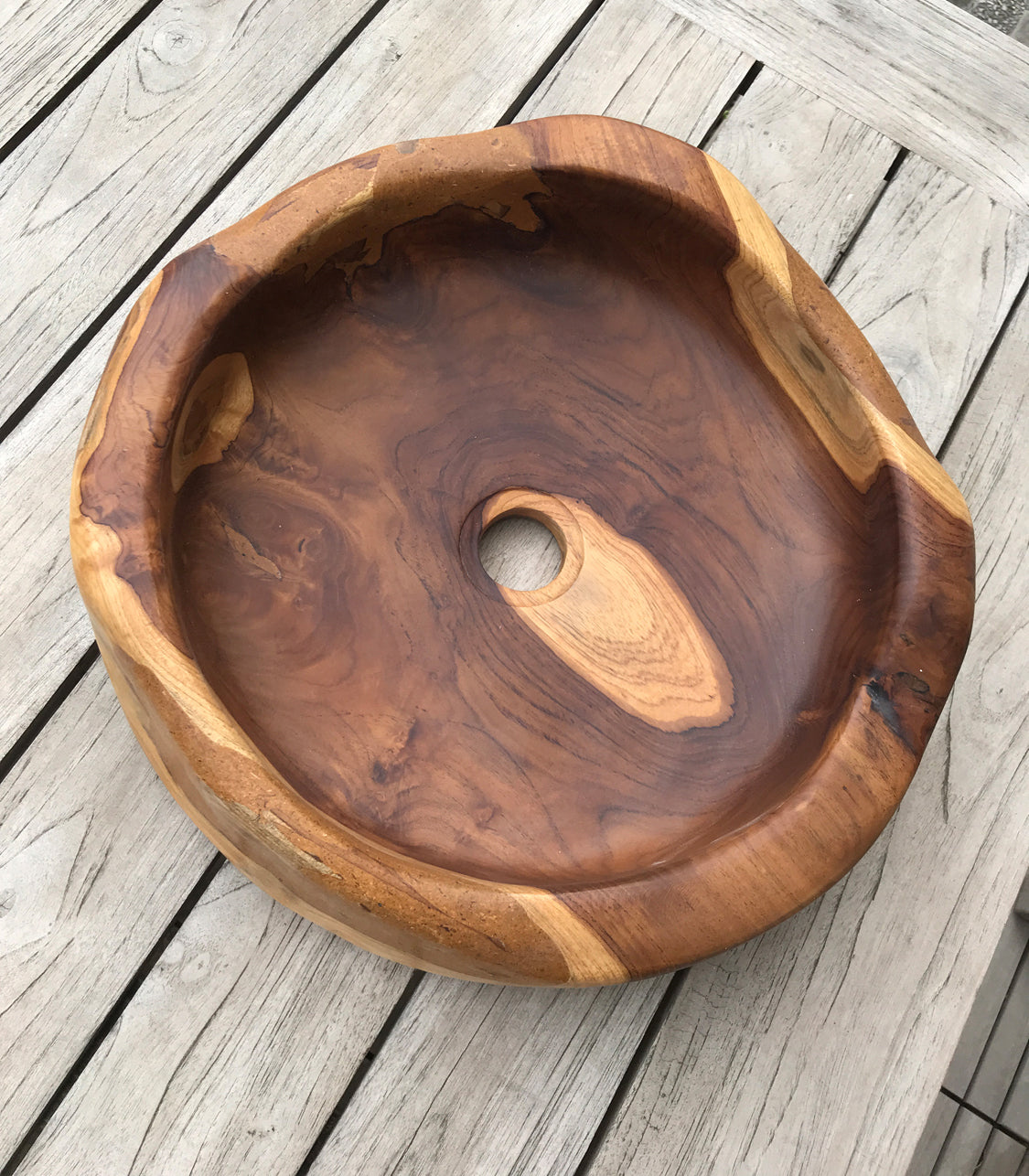 Lavandino Bagno in legno da appoggio - Bantul Ø 40