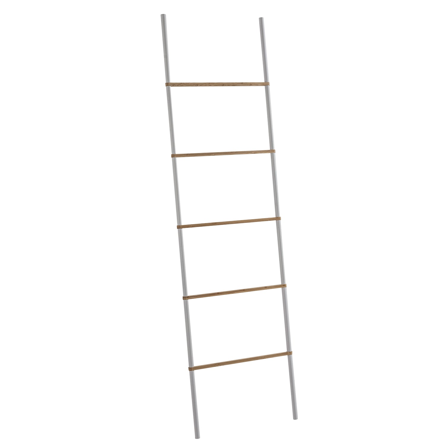 Bamboom scaletta portasalviette bianco matt/bambu' "Kenta"