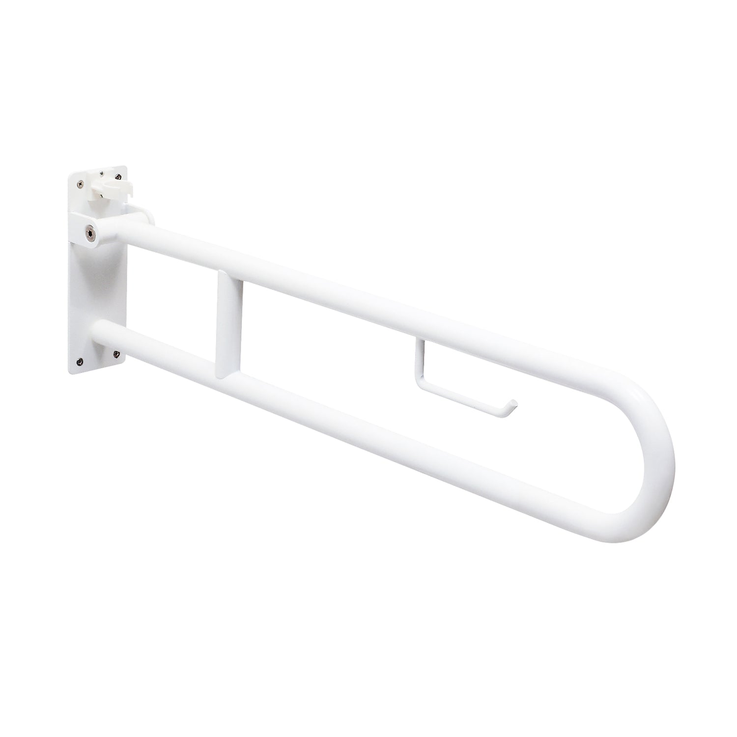 Appoggio ribaltabile con portarotolo bianco "Fortis"