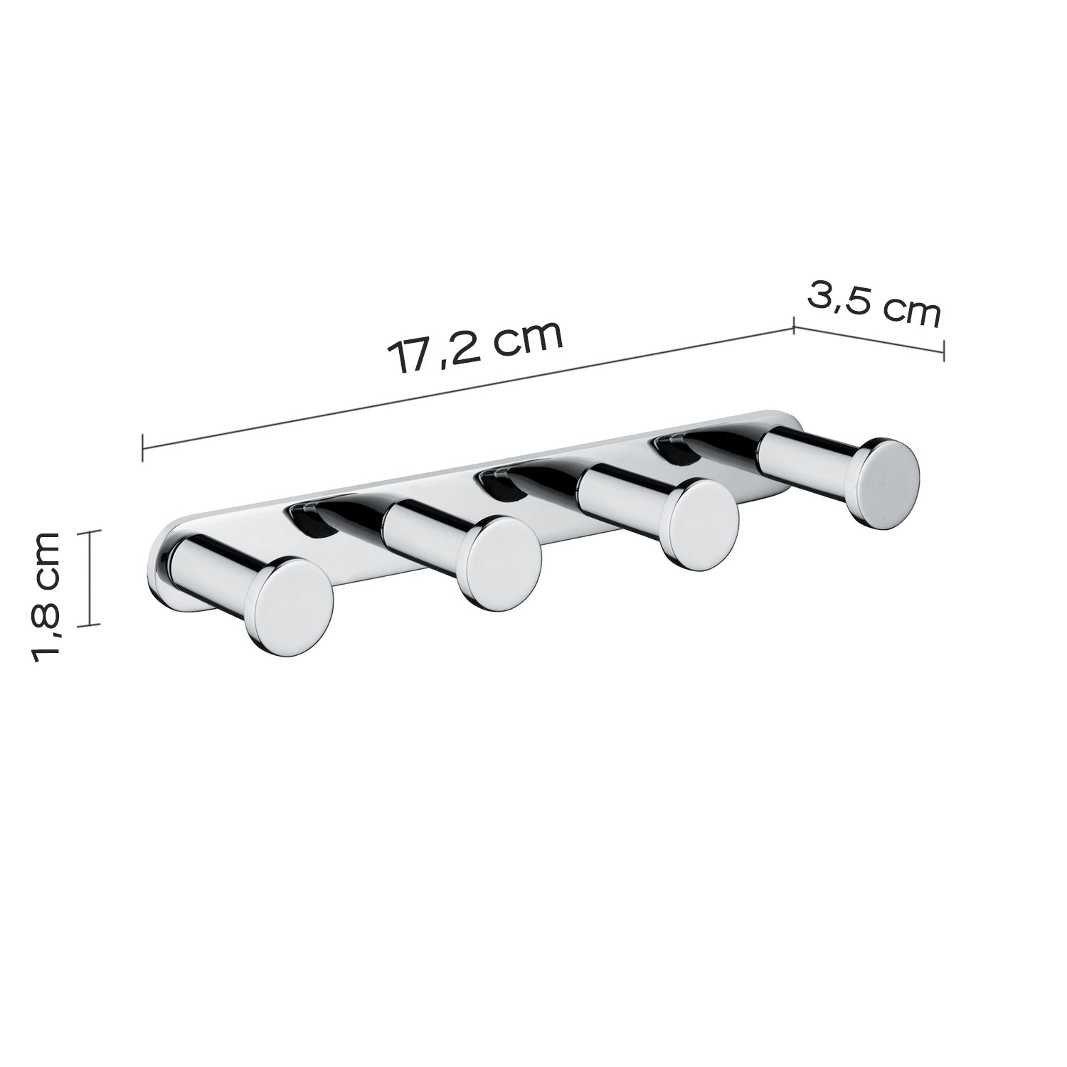 Appendiabiti multiplo cromato "Canarie"