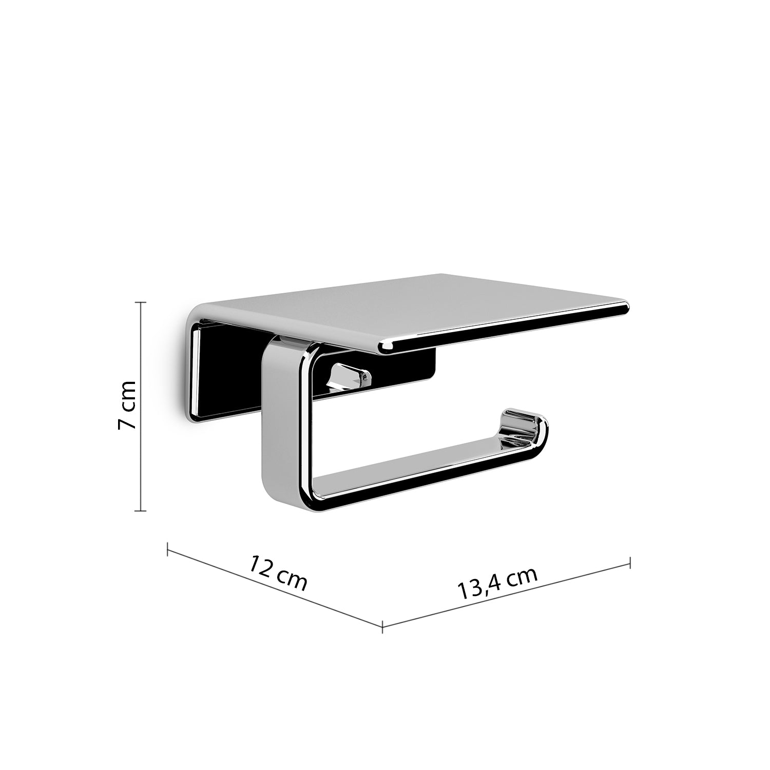 Porta rotolo coperto cromato "Il giglio"