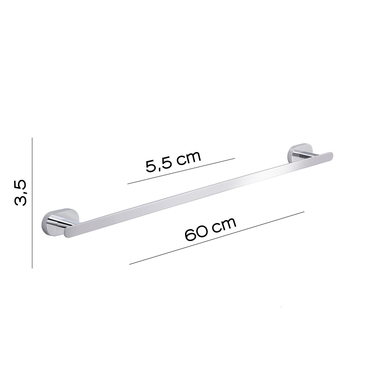 Bernina portasalviette 60 cm cromato