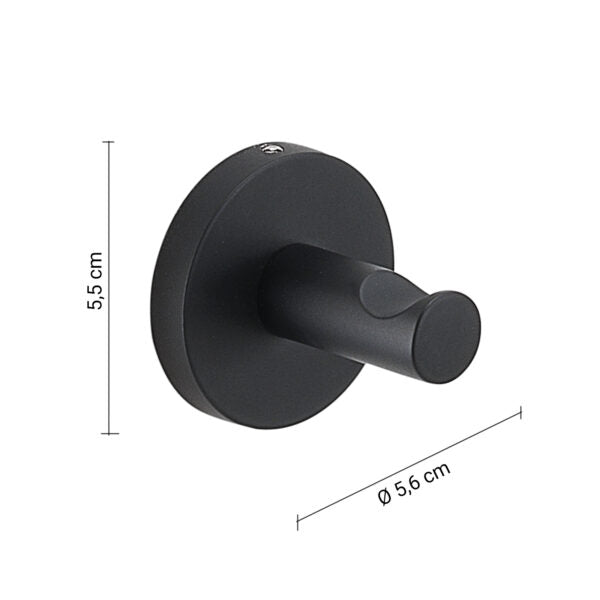 Appendiabiti nero matt "Felce"