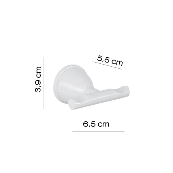 Porta accappatoio bianco "Genziana"