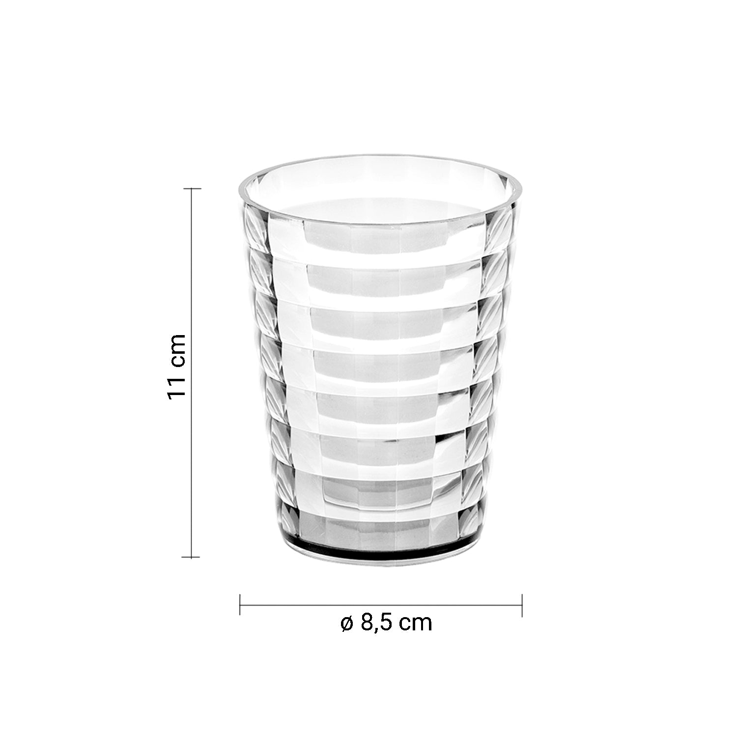 Portaspazzolini trasparente "Glady"