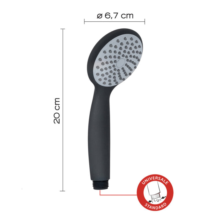 Doccetta doccia 1 getto nero matt - Easy 04