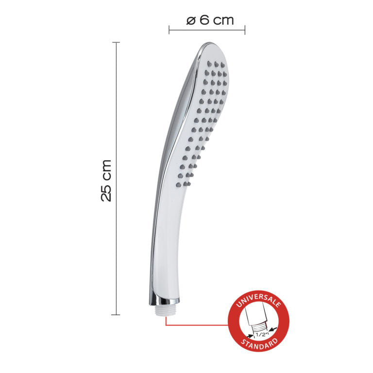 Doccino doccia 1 getto bianco/cromato - Tendence 02