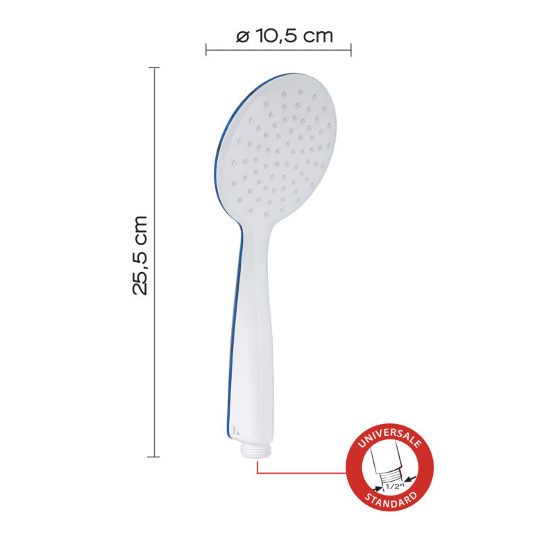 Doccetta doccia 1 getto bianco/cromato - Tendence 06