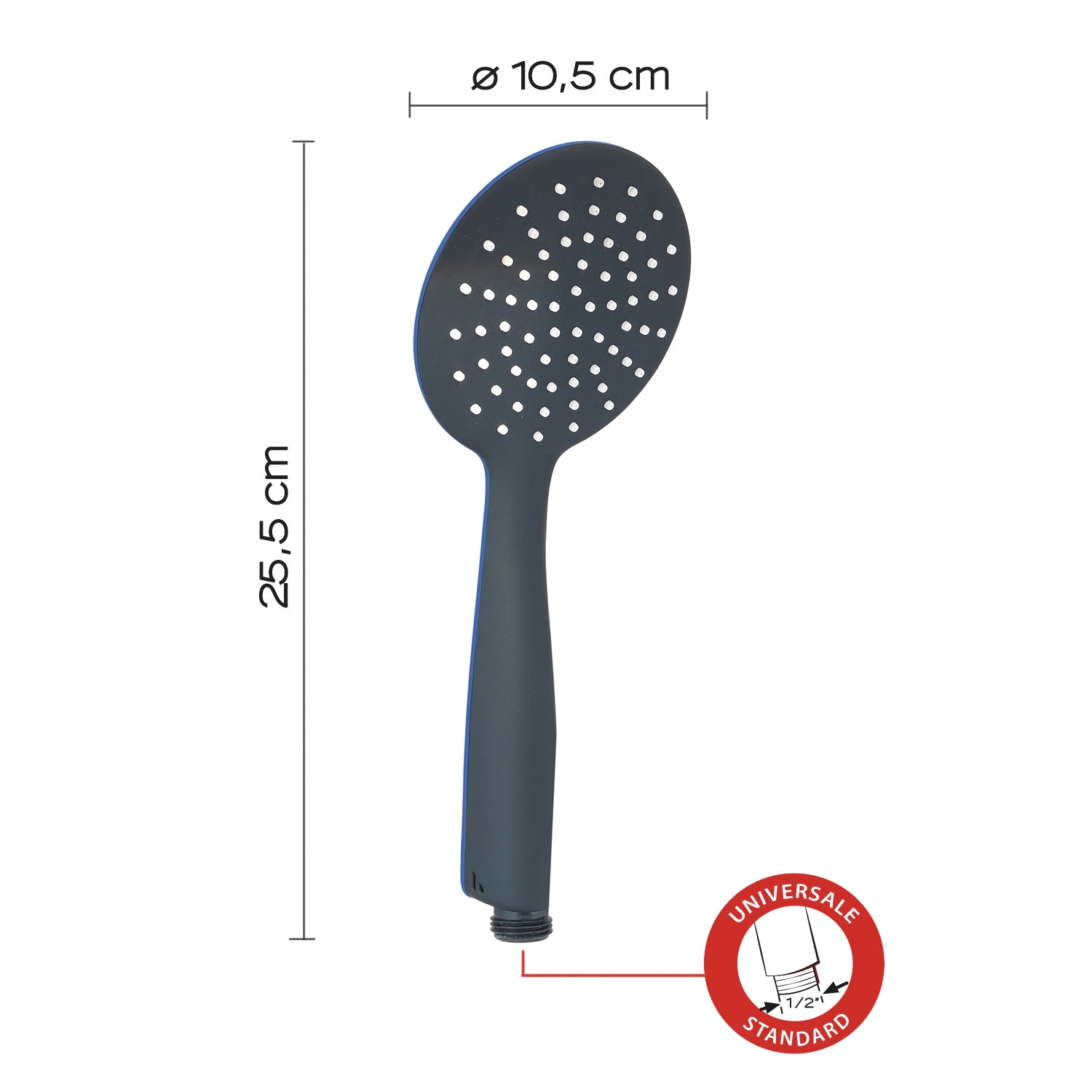 Doccetta doccia 1 getto nero/cromato - Tendence 07