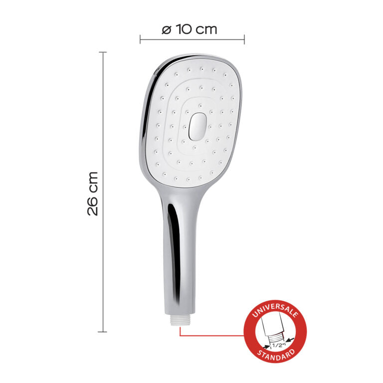 Doccetta doccia 1 getto bianco/cromato - Tendence 08