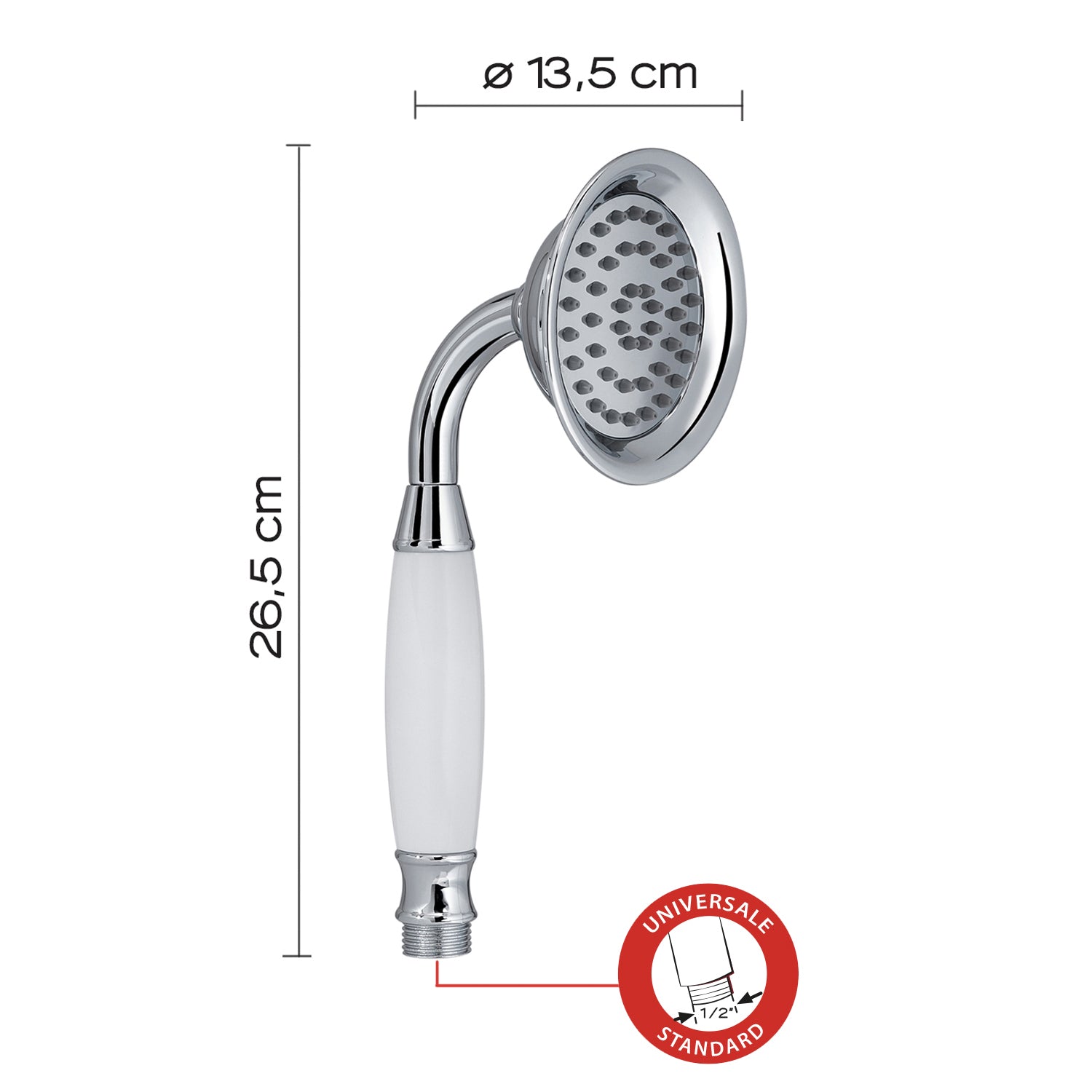 Doccetta doccia 1 getto cromato - Liberty 00