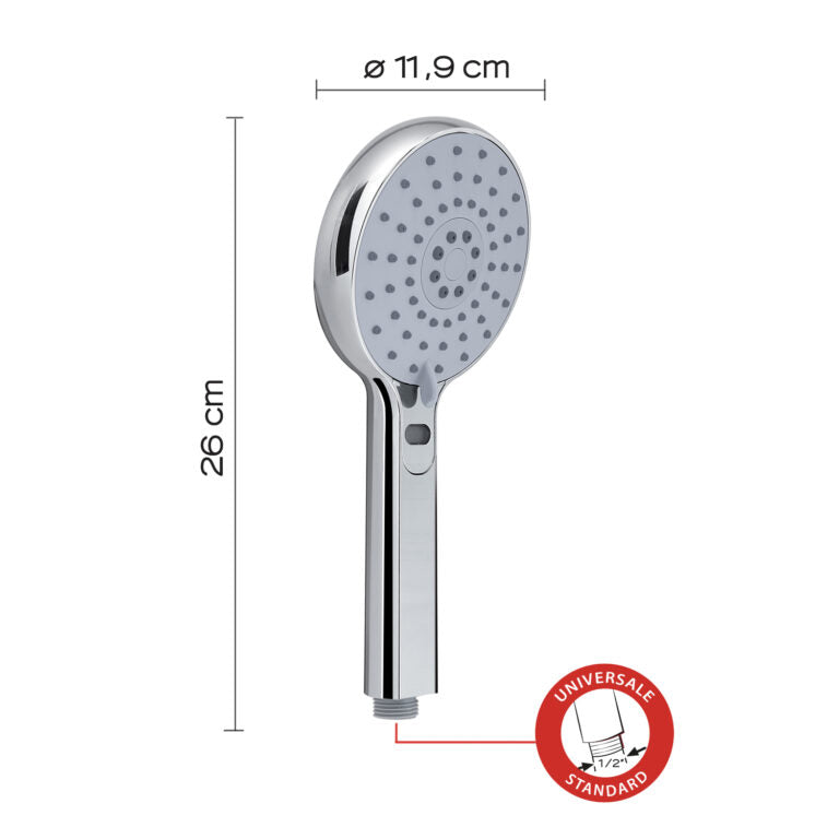 Doccetta doccia 3 getti cromato - Thermo 00