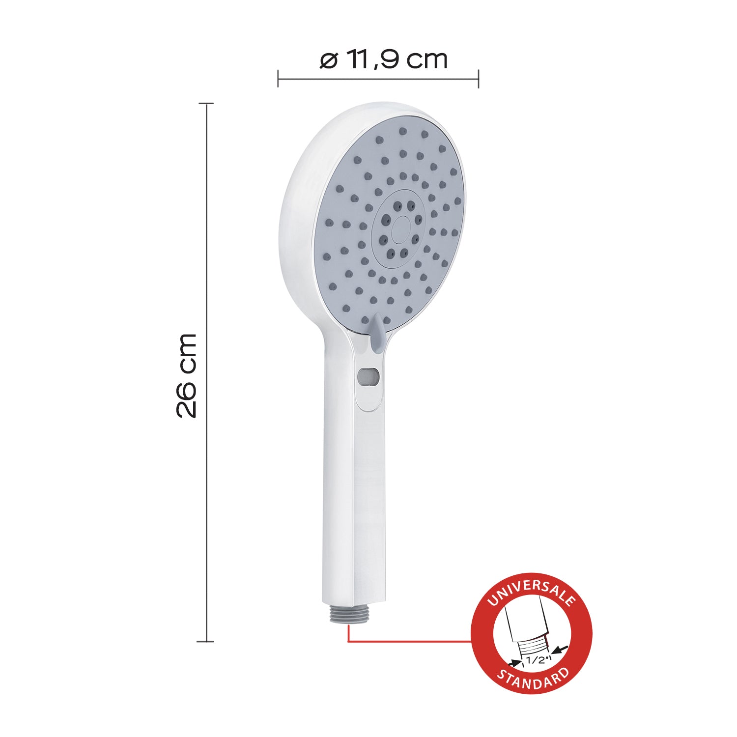 Doccetta doccia 3 getti bianco - Thermo 01