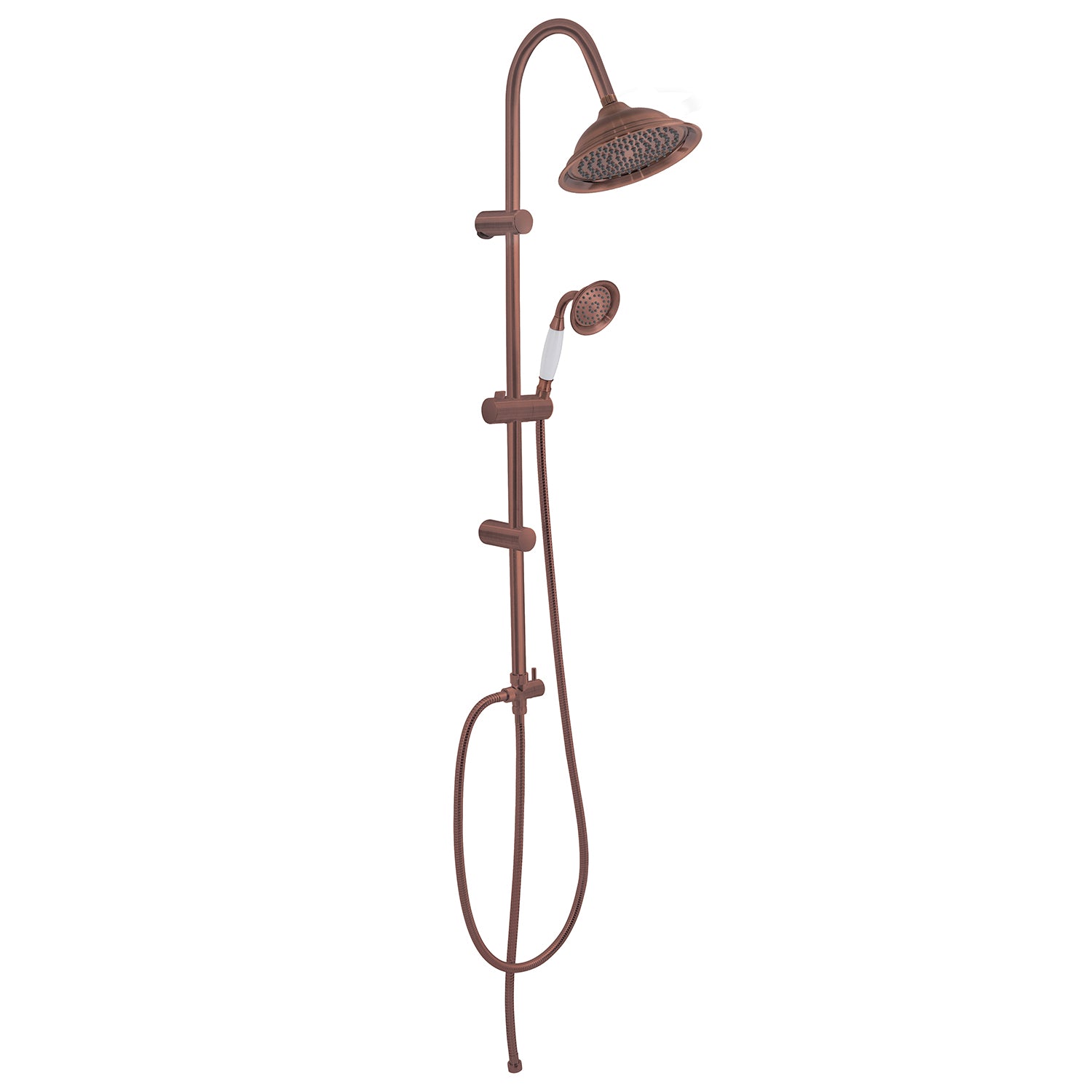 Colonna doccia 1 getto soffione 20 cm rame "Liberty 02"