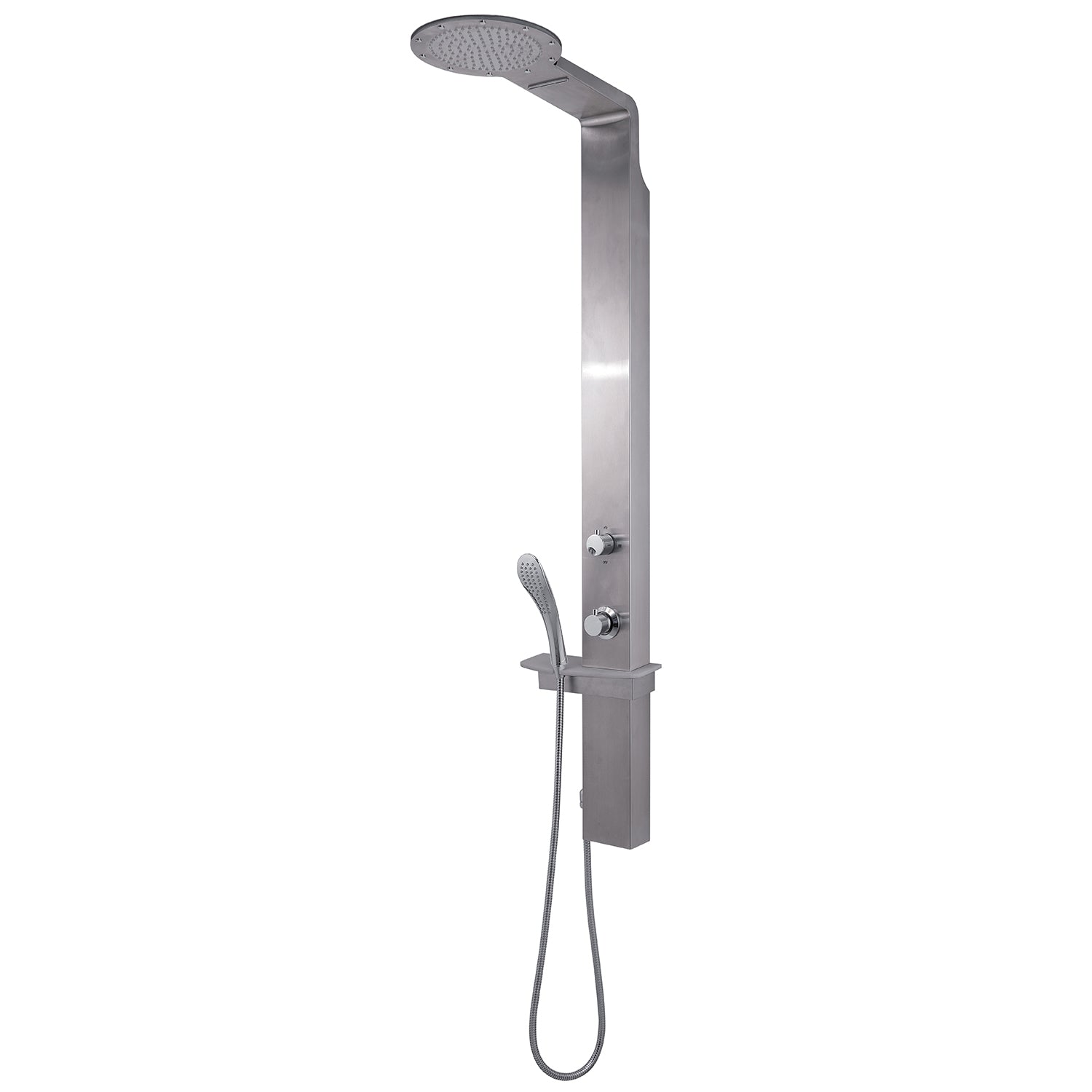 Pannello doccia termostatico spazzolato "Wellness 02"