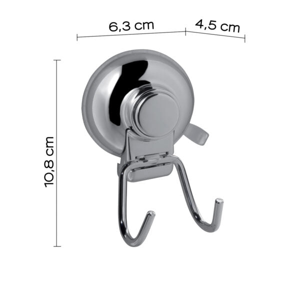 Appendi accappatoio cromato a ventosa "Hot"