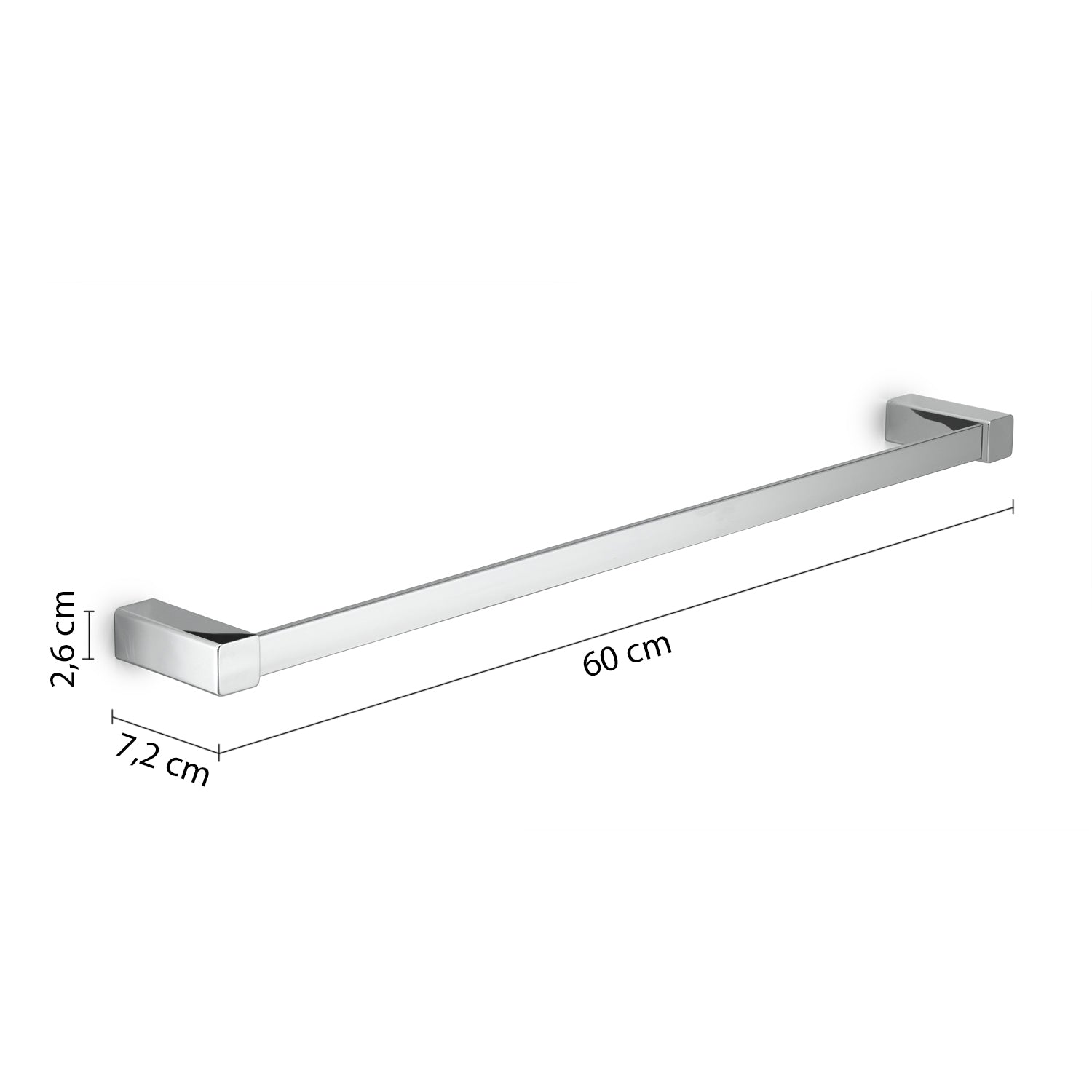 Spluga portasalviette 60 cm cromato