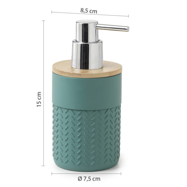 Bamboom dispenser sapone verde/naturale "Thea"
