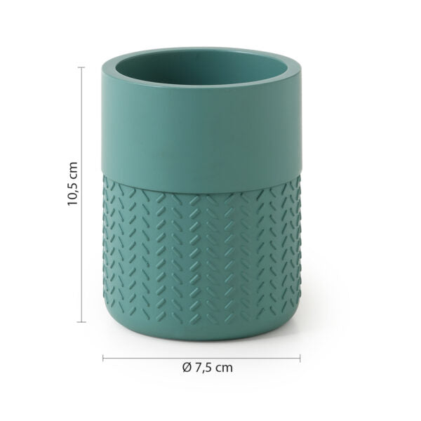 Bamboom portaspazzolini verde "Thea"