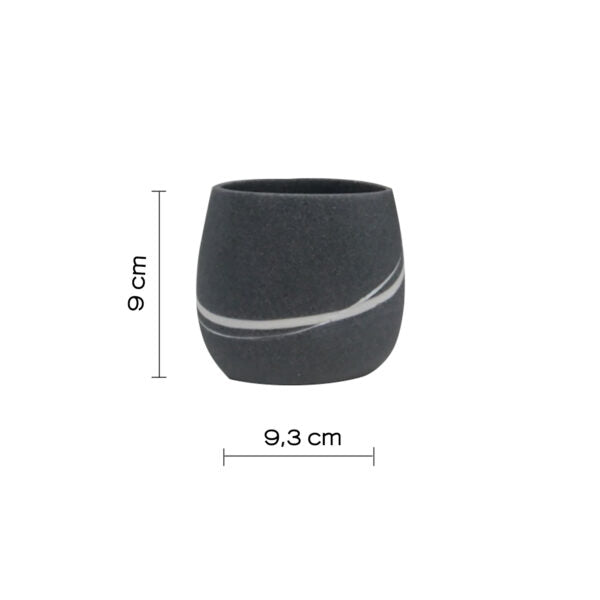 Portaspazzolini grigio "Yvonne"