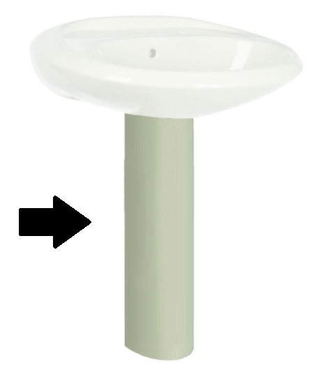 Colonna in ceramica champagne serie Elite