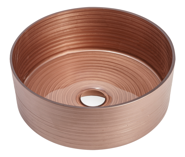 Circle Lavabo vetro soffiato colore Bronze Ø 39,5