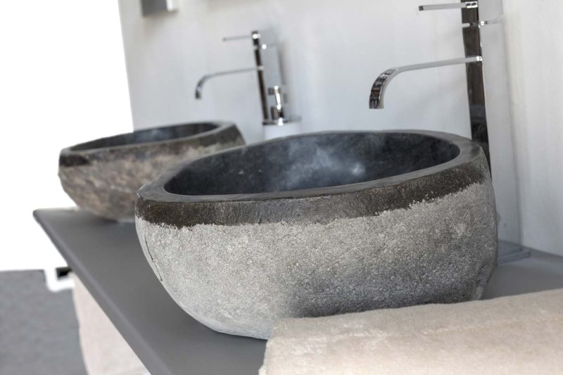 Joya Large Lavabo Ø 45 / 56 In pietra di fiume