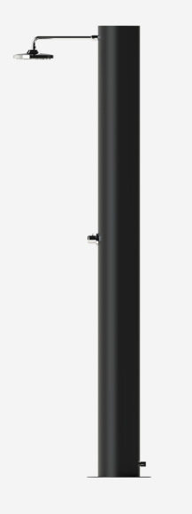 Doccia solare Arno TN 70L Inox nero opaco miscelatore temporizzato