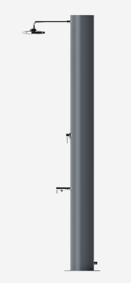 Doccia solare Arno A 70L Inox grigio ardesia miscelatore e lavapiedi