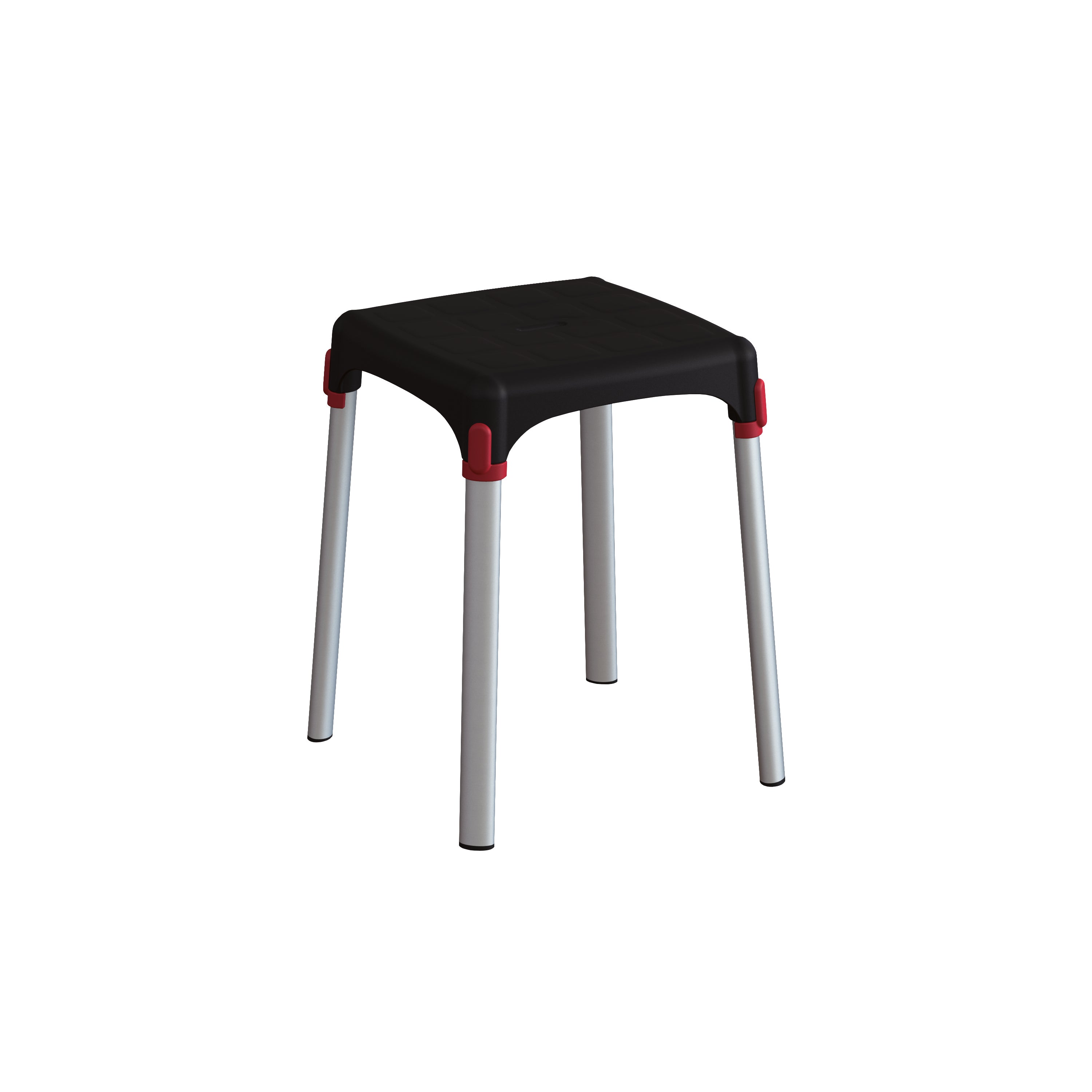 Sgabello da bagno quadrato nero