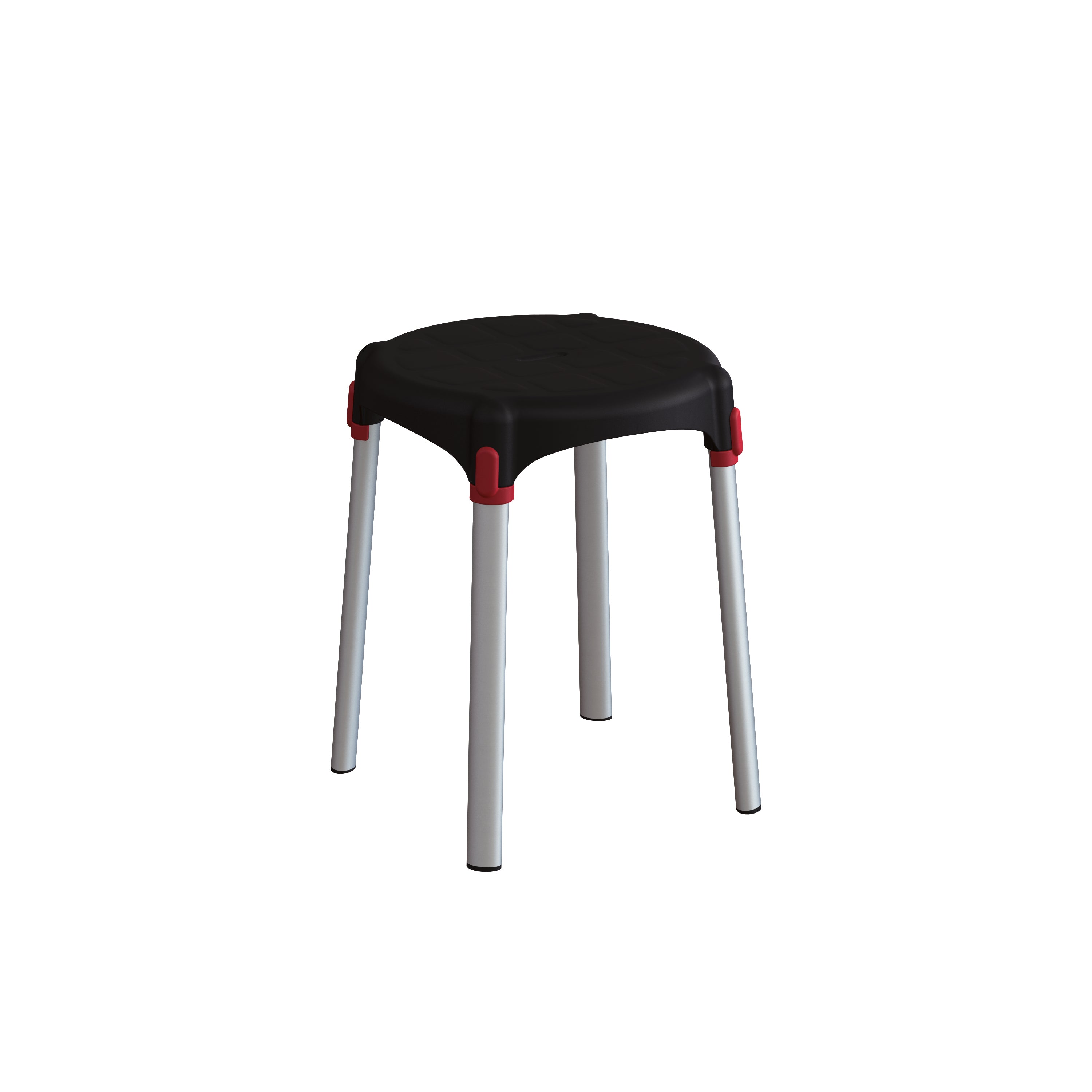 Sgabello da bagno rotondo nero