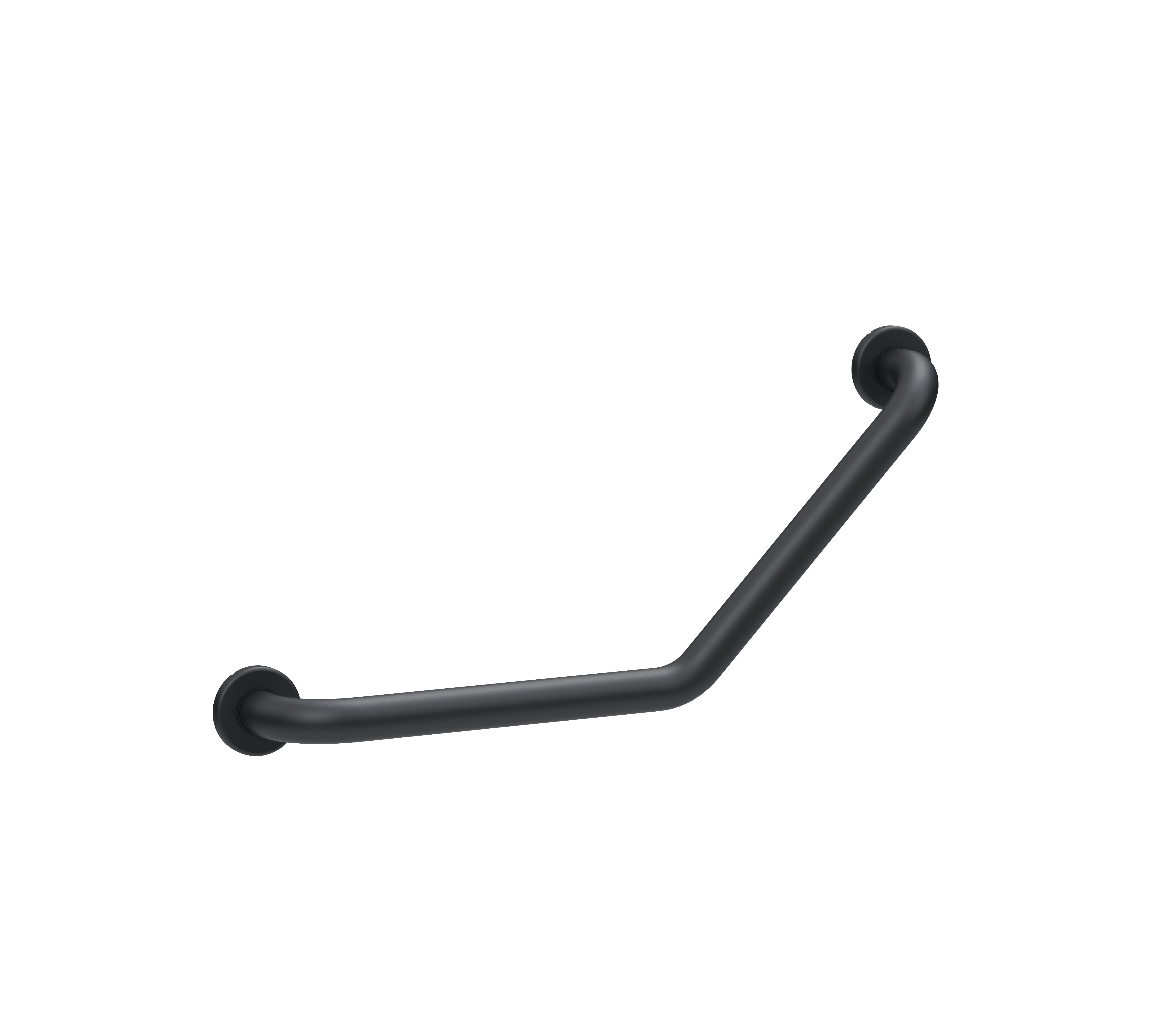 Corrimano a 45° laccato nero 30x30 cm