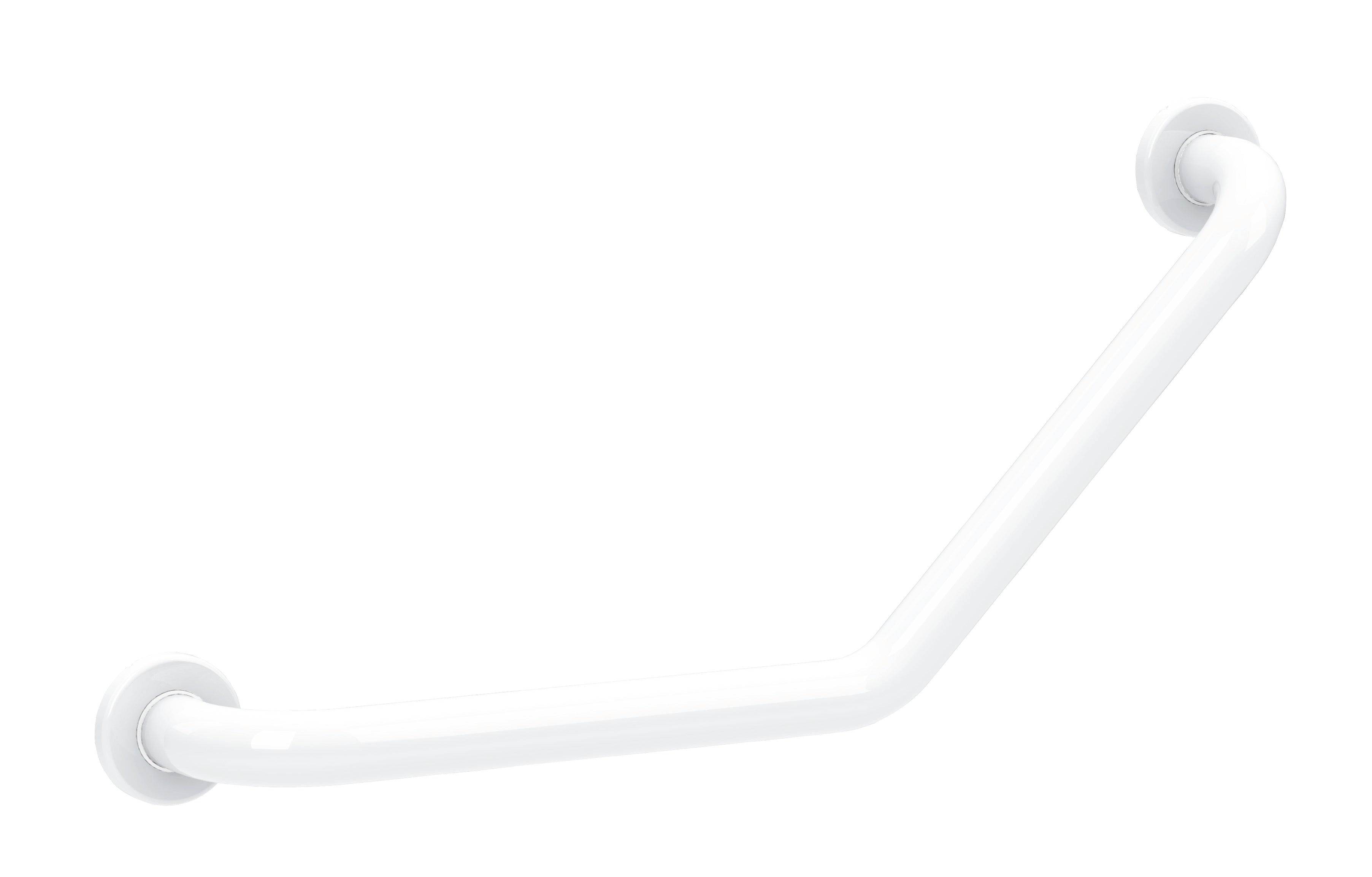 Corrimano a 45° laccato bianco 30x30 cm