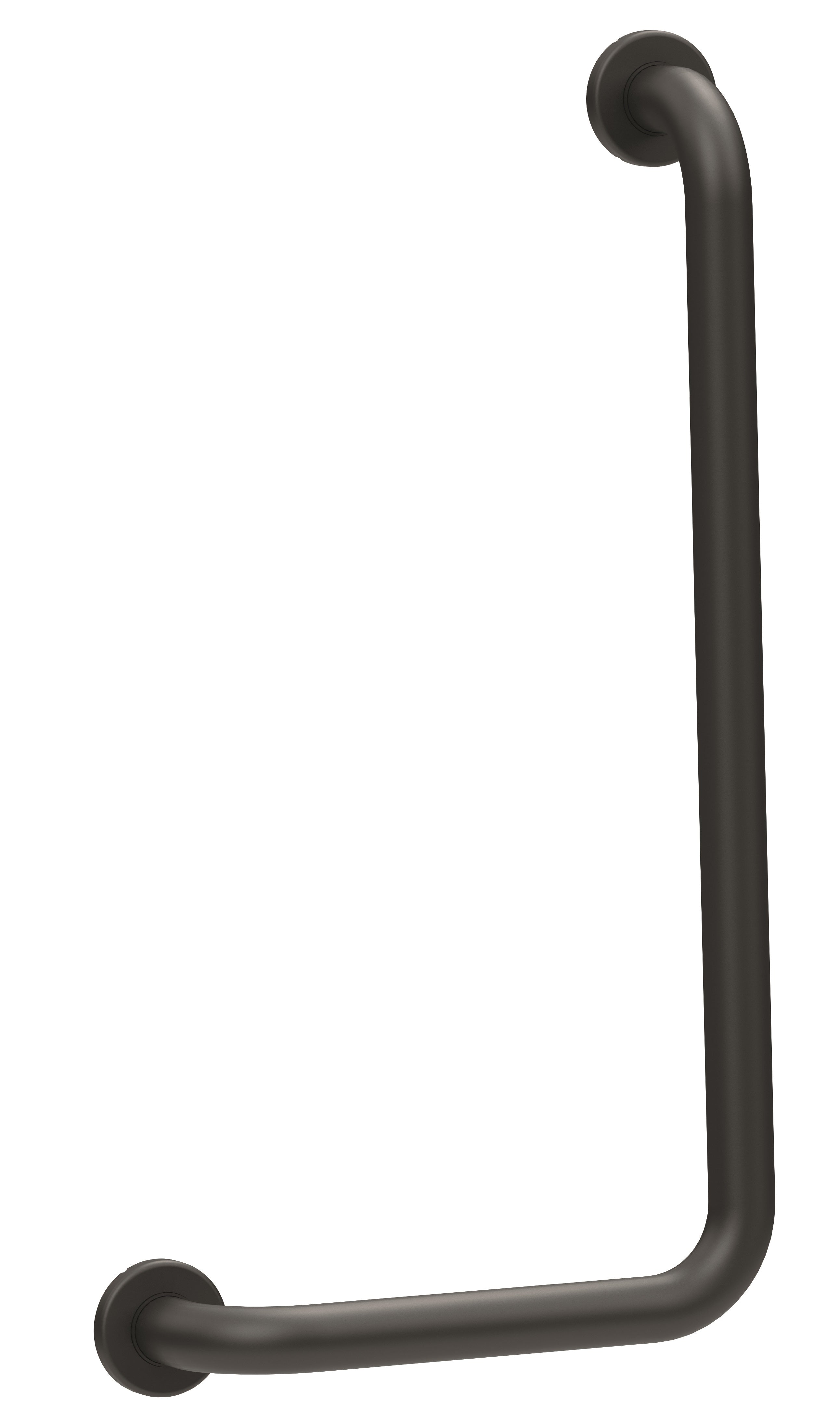 Corrimano a 90° sinistro laccato nero 30x60 cm