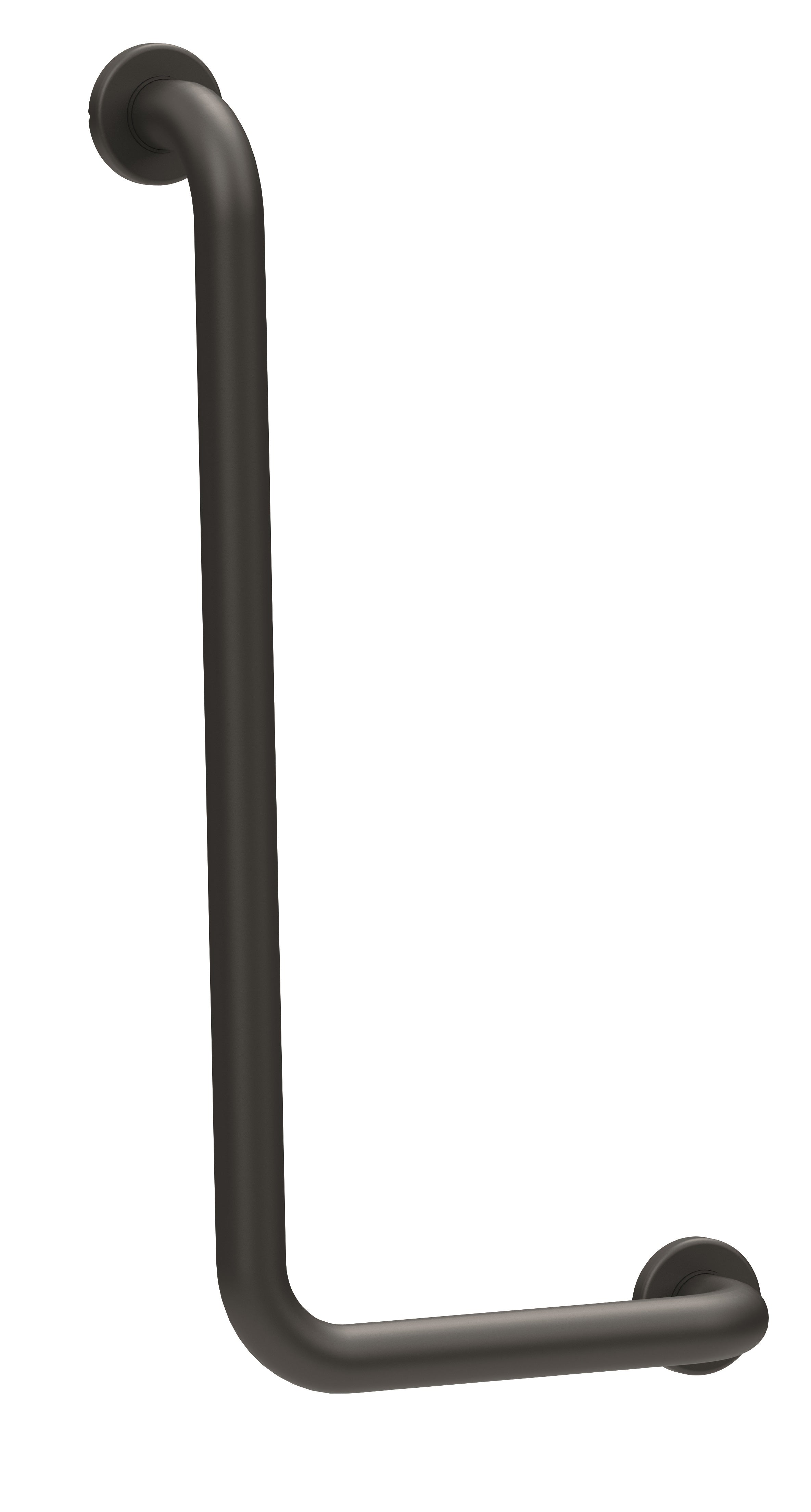 Corrimano a 90° destro laccato nero 30x60 cm