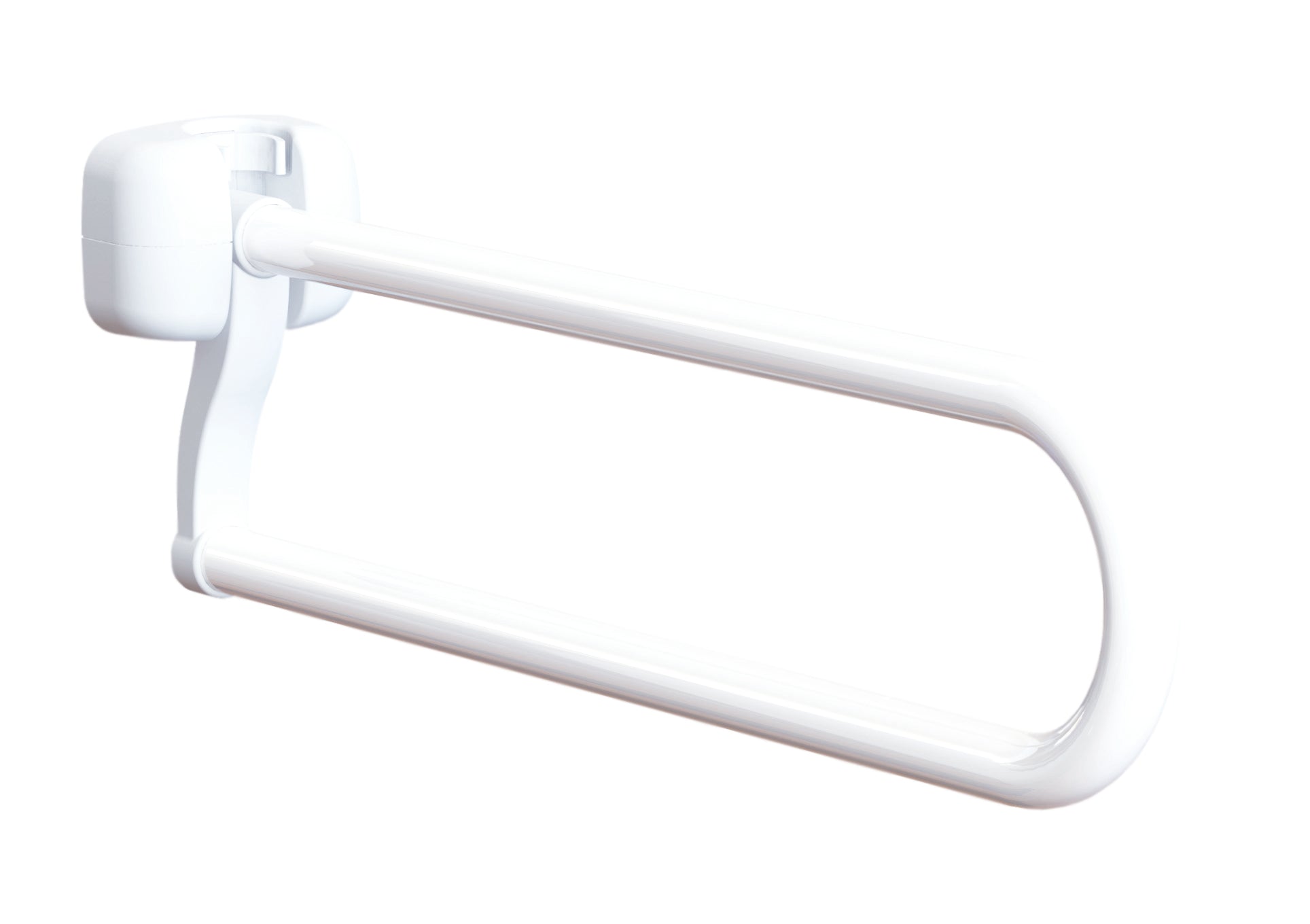 Barra ribaltabile da muro laccata bianca 60 cm