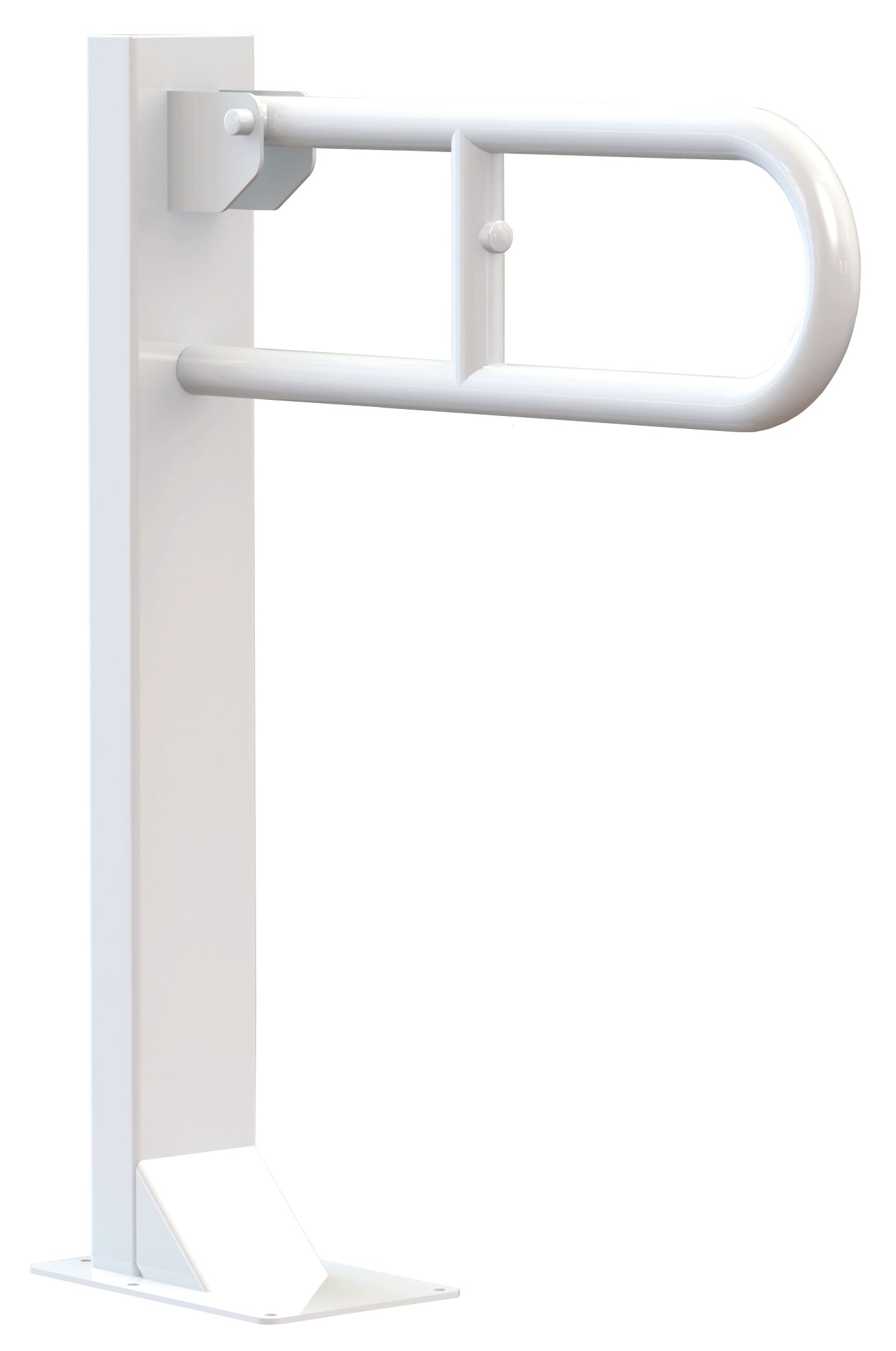 Barra ribaltabile su colonna laccata bianca 70 cm