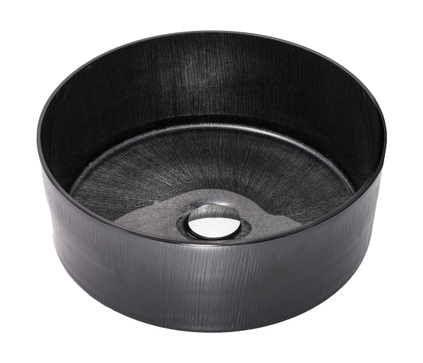 Gala Lavabo in vetro soffiato colore Nero ø 39,5