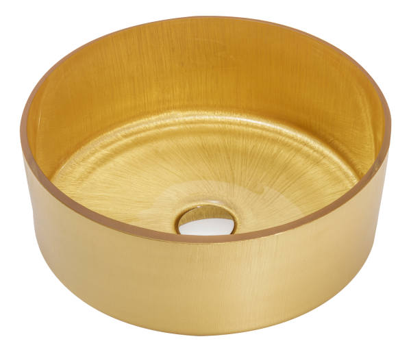 Gala Lavabo in vetro soffiato colore Oro ø 39,5