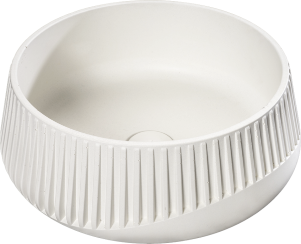 Gear white Lavabo in cemento Ø 39