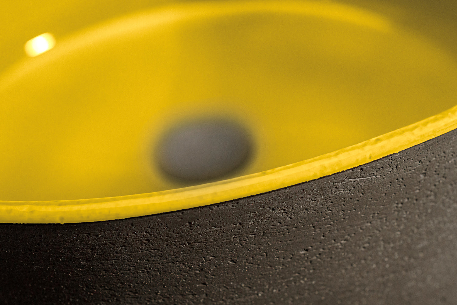 Index Tinta Lavabo in terracotta colore Giallo Ø 42