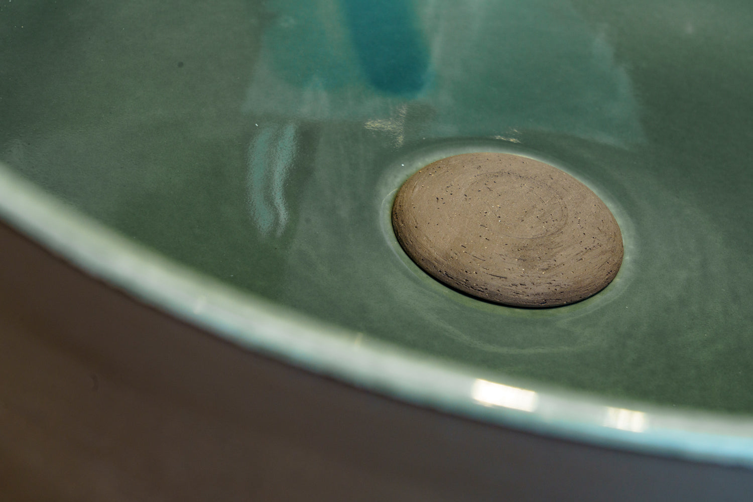 Index Tinta Lavabo in terracotta colore Verde Ø 42