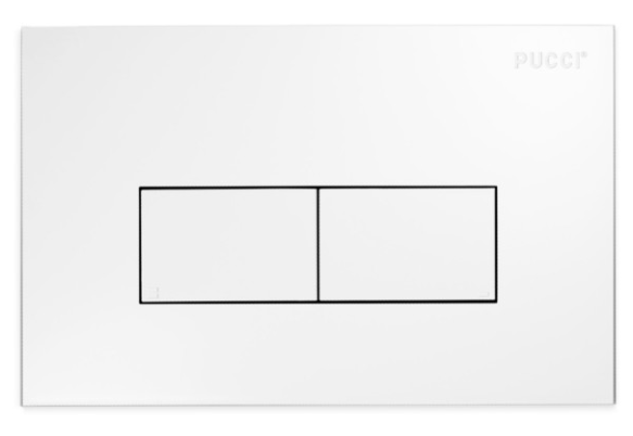 Placca di comando due tasti modello eco linea bianco - 80130560