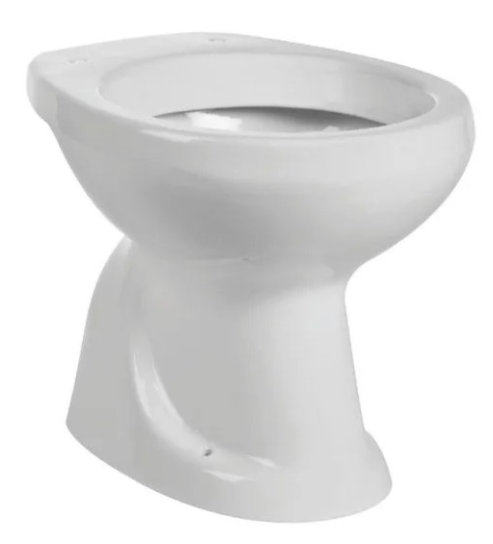 Vaso wc a terra con scarico a pavimento in ceramica bianca serie Tris