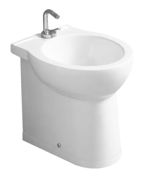 Bidet a terra filo parete in ceramica serie Ischia