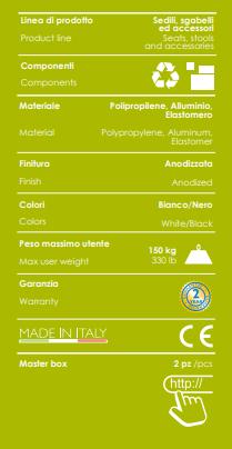 Sgabello da bagno quadrato regolabile bianco