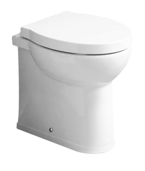 Vaso wc a terra filo parete in ceramica bianca serie Ischia coprivaso (escluso)