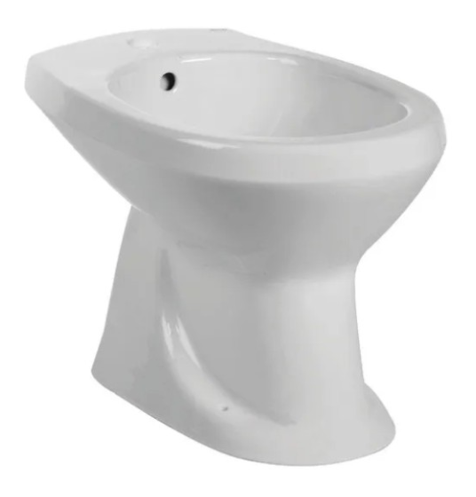 Bidet a terra in ceramica bianca serie Tris