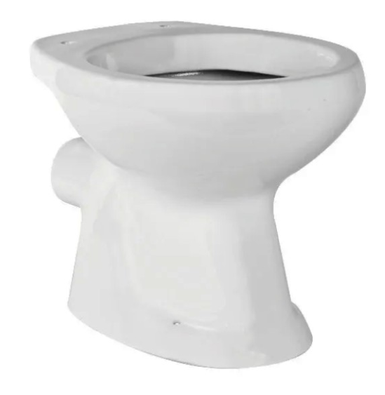 Vaso wc a terra con scarico a parete in ceramica bianca serie Tris