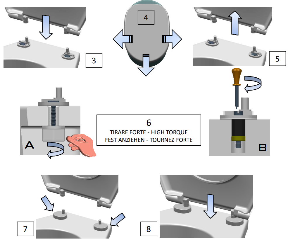 Cerniera per sedile WC - H019